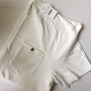 White J. Crew Slim Fit Pocket White Tee